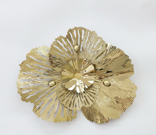 Golden Metal Wall Decorative Flower