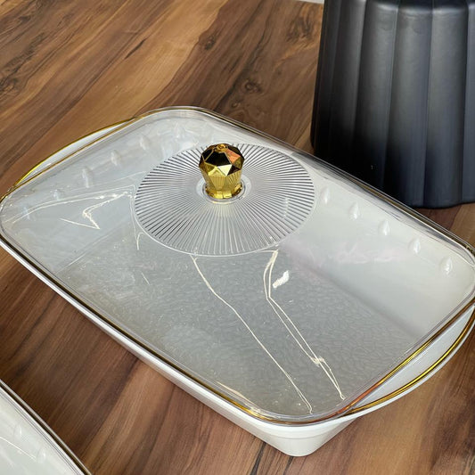 3 Sized Acrylic Casserole Dish With Lid