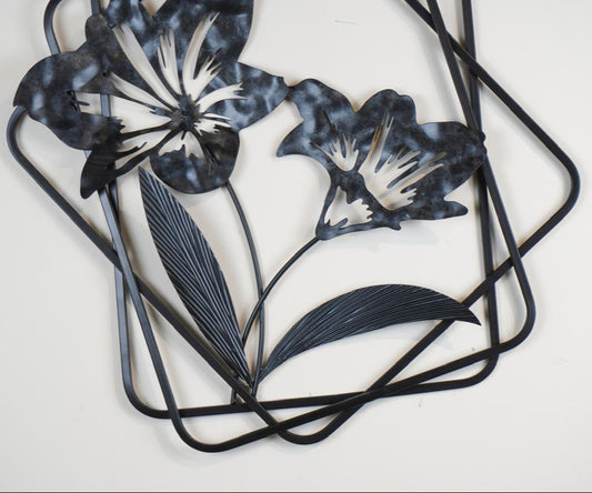 Elegant Black Metal Wall Art Decor