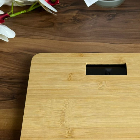 Wooden Bamboo Body Weight Scale with Digital LCD Display