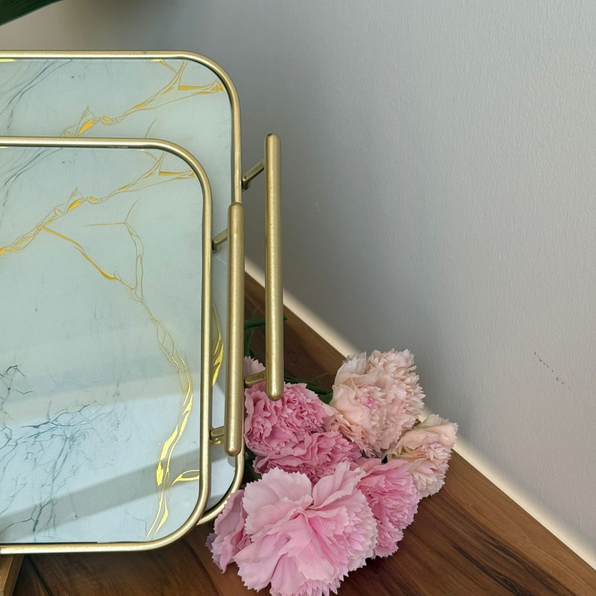 Marble Luxe Serving Tray - Set Of 2