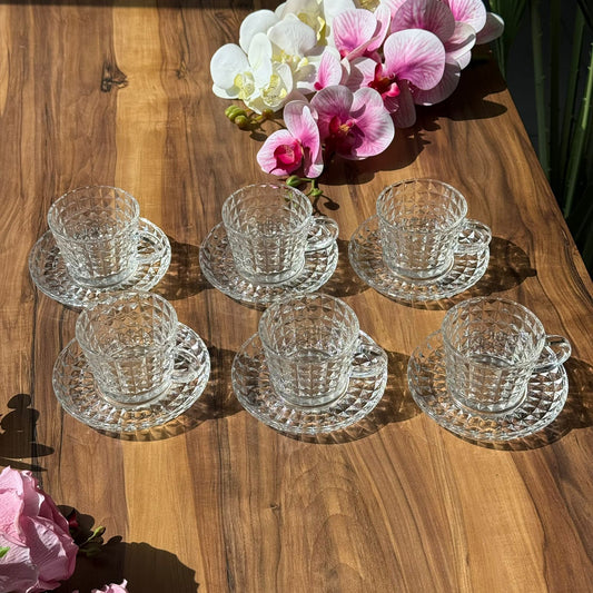 Vintage Crystal Gleam Teacup Set