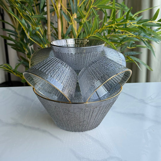 Luxury Glass Dessert & Salad Bowl Set