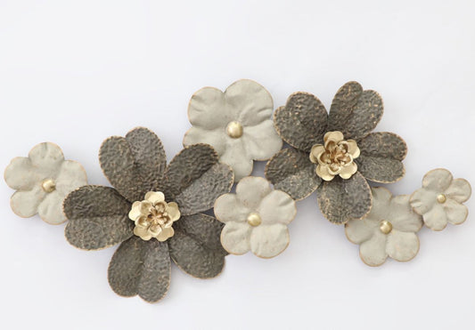 Elegant Metal Floral Wall Decor Art