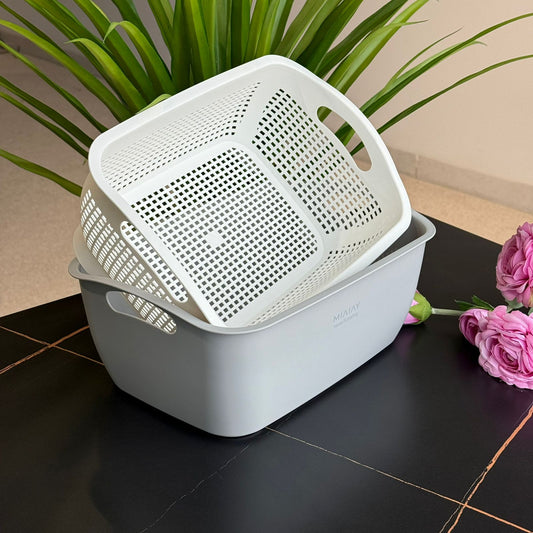 Double-Layer Plastic Drain Basket