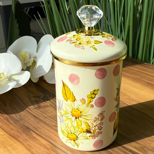 Blossom Dots Floral Storage Jar