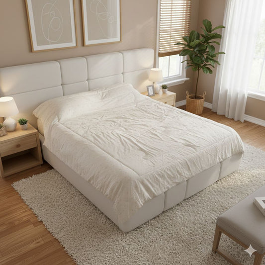 Luxury Floral Quilt with Lace Trim