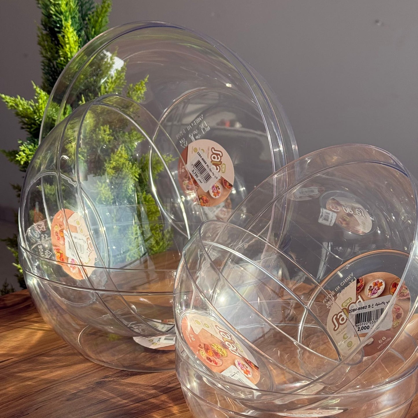Clear Multi-Size Round Serving & Storage Bowls