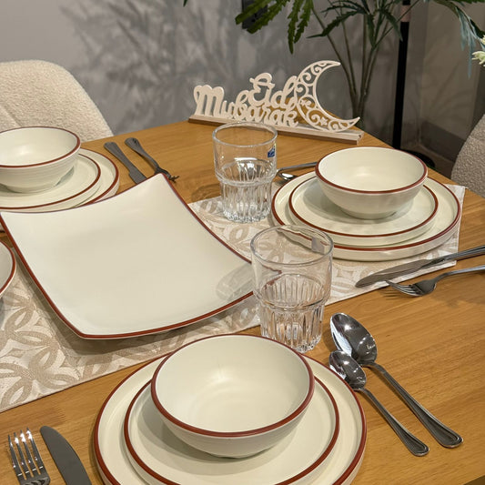Modern Luxury Ceramic Dinnerware Set - 24 Pieces