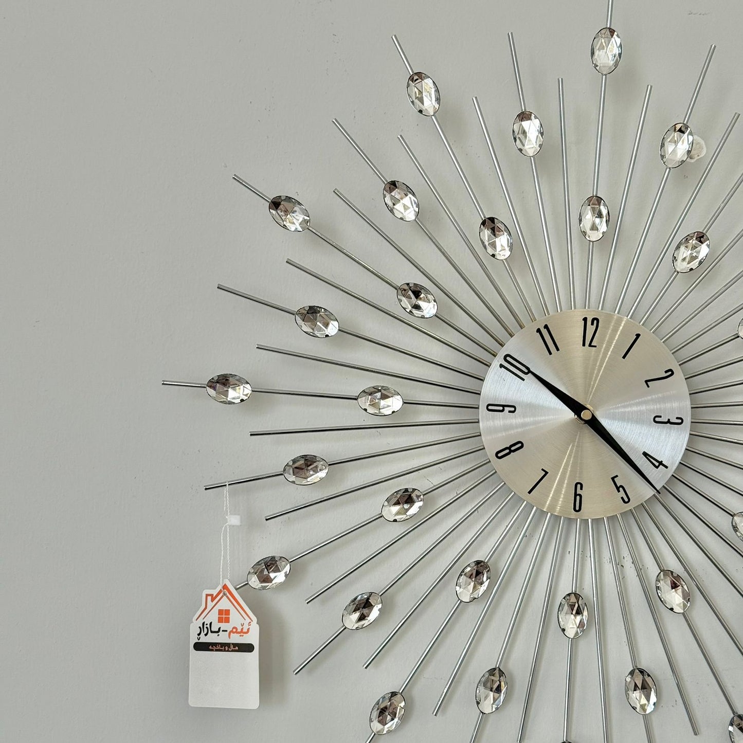 کاتژمێری هەڵواسینی دیزاینی ئەڵماسی دیوار