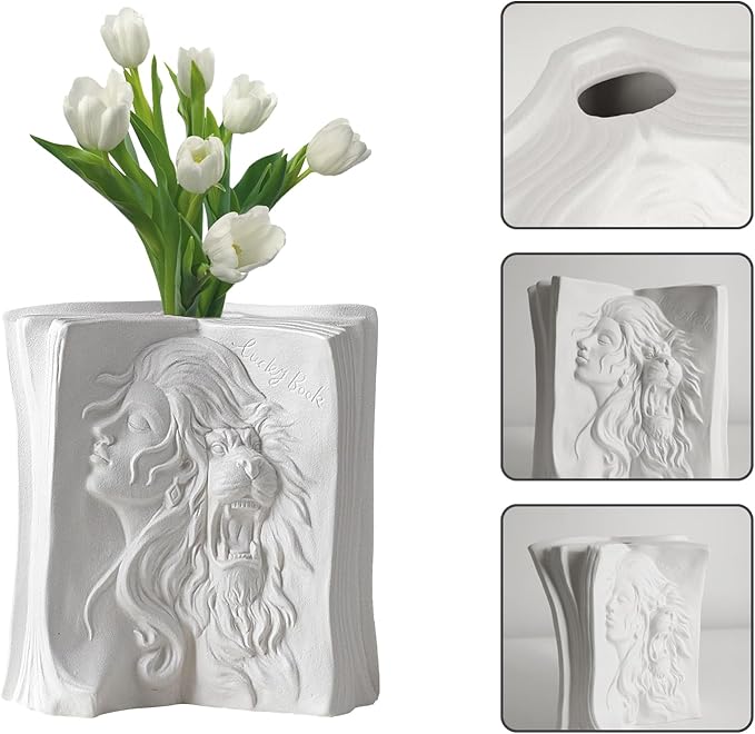 Spirit Of Strength Statue - Ceramic Book Vase