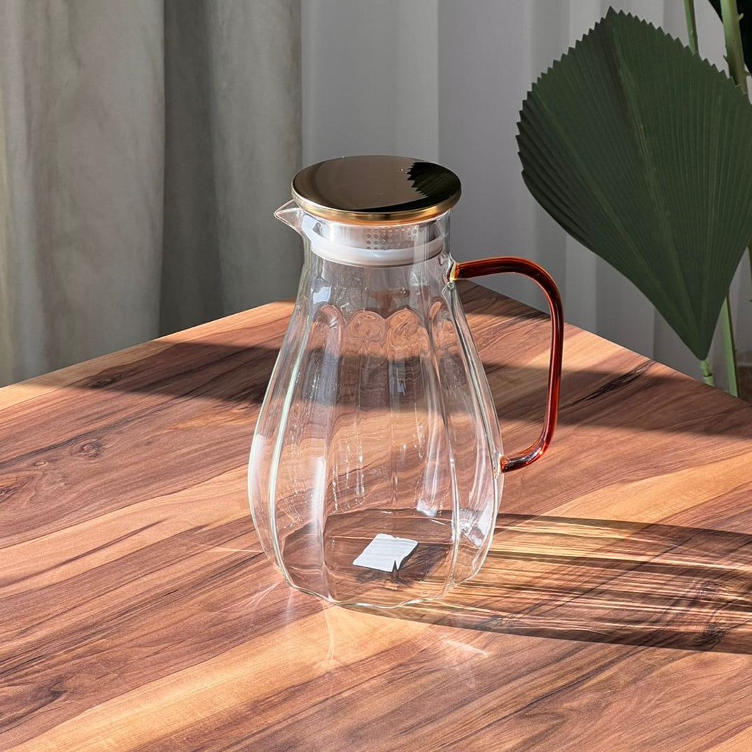 2L Transparent Glass Water/Juice Pitcher