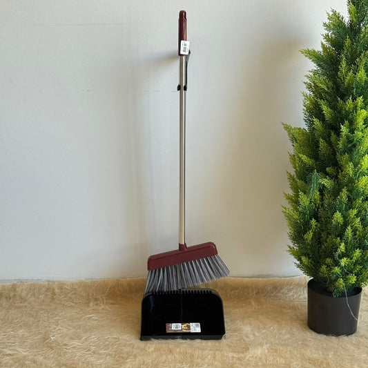 Broom & Long-Handle Dustpan Set