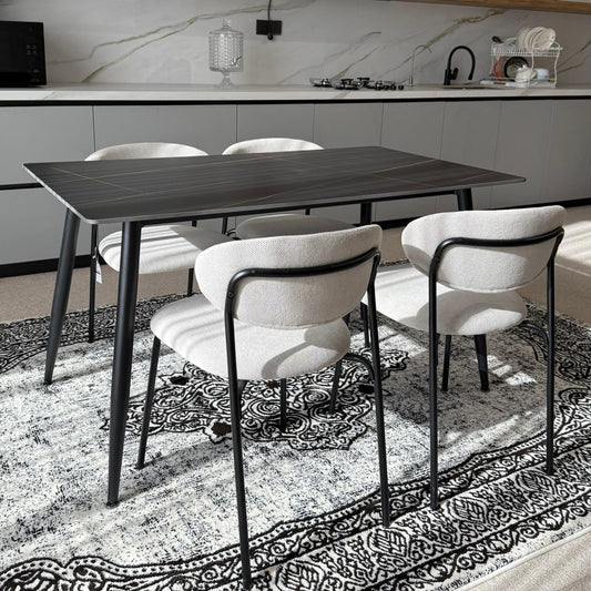 Dany Table and Luca Chairs Dining Set