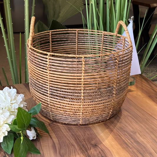 Natural Round Woven Rattan Storage Basket Set