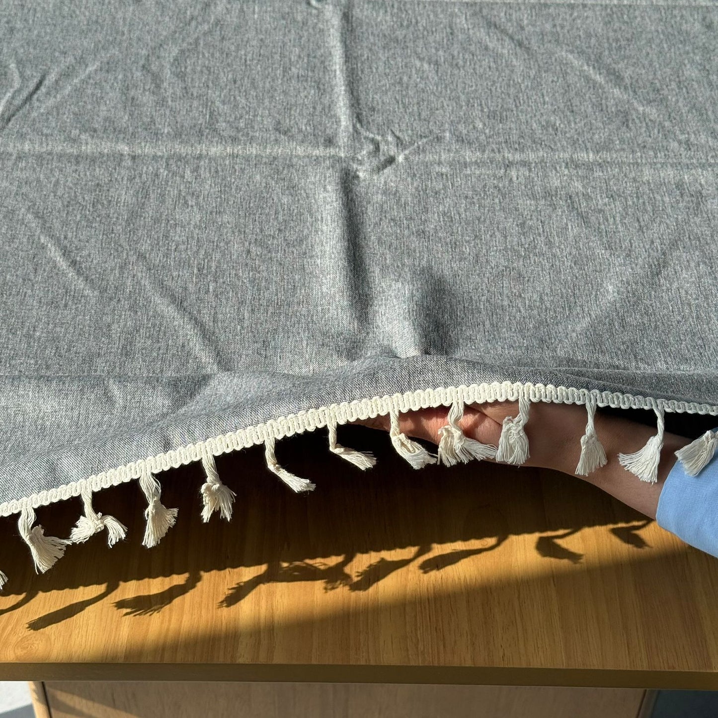 2-Sized Classic Elegant Table Runner with Tassels