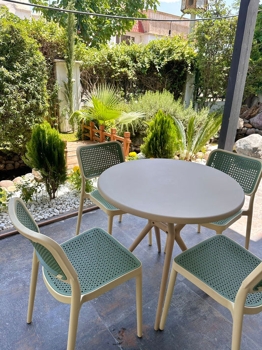 Sam Plastic Table & Mary Chair Outdoor Furniture Set