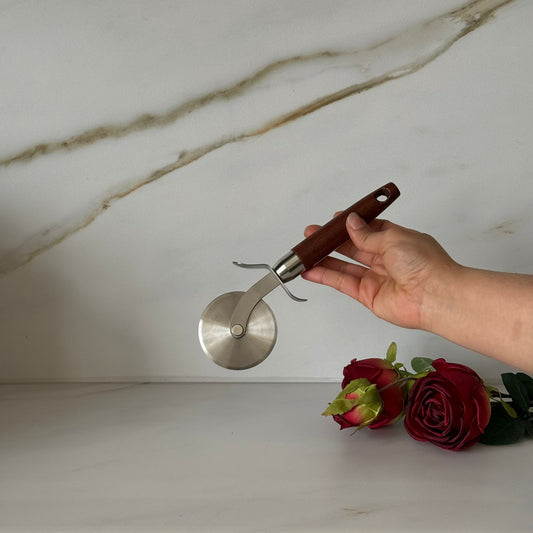 Stainless Steel Kitchen Tool Collection with Wooden Handles