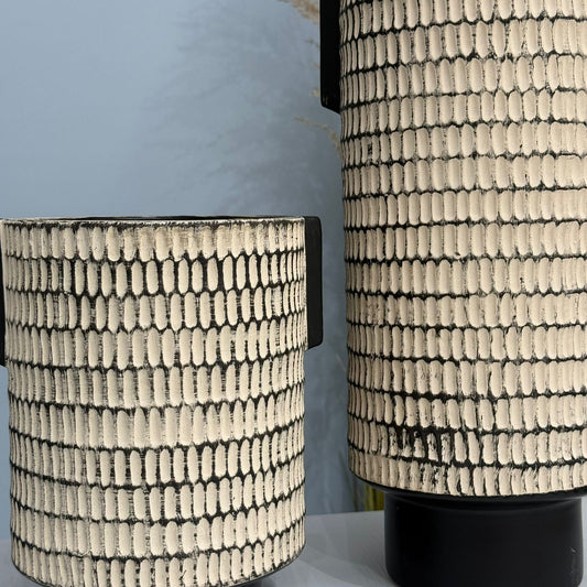 Modern Tribal Pattern Ceramic Planter Pot & Decorative Vase