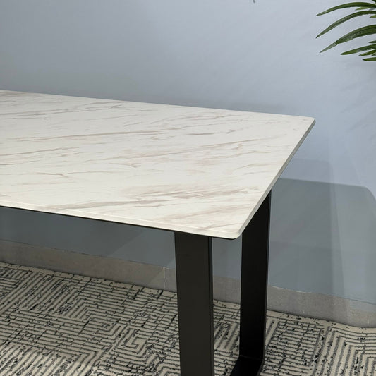 رخام إيجان - طاولة طعام خشبية حديثة