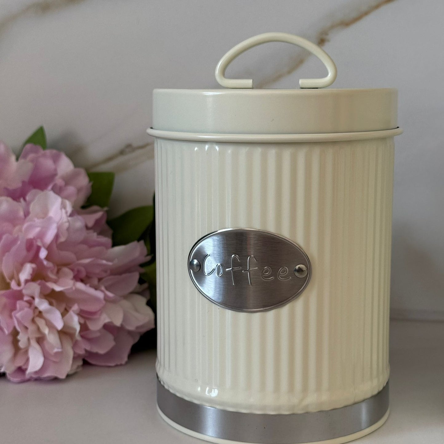 Luxury Metallic Kitchen Storage Jar Set – Coffee, Sugar & Tea