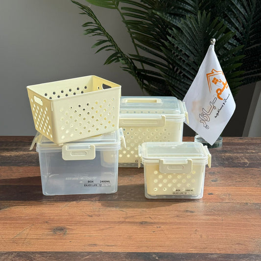 Airtight Multi-Purpose Food Storage Container - Set Of 3