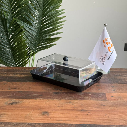 حاوية تقديم عصرية بغطاء شفاف