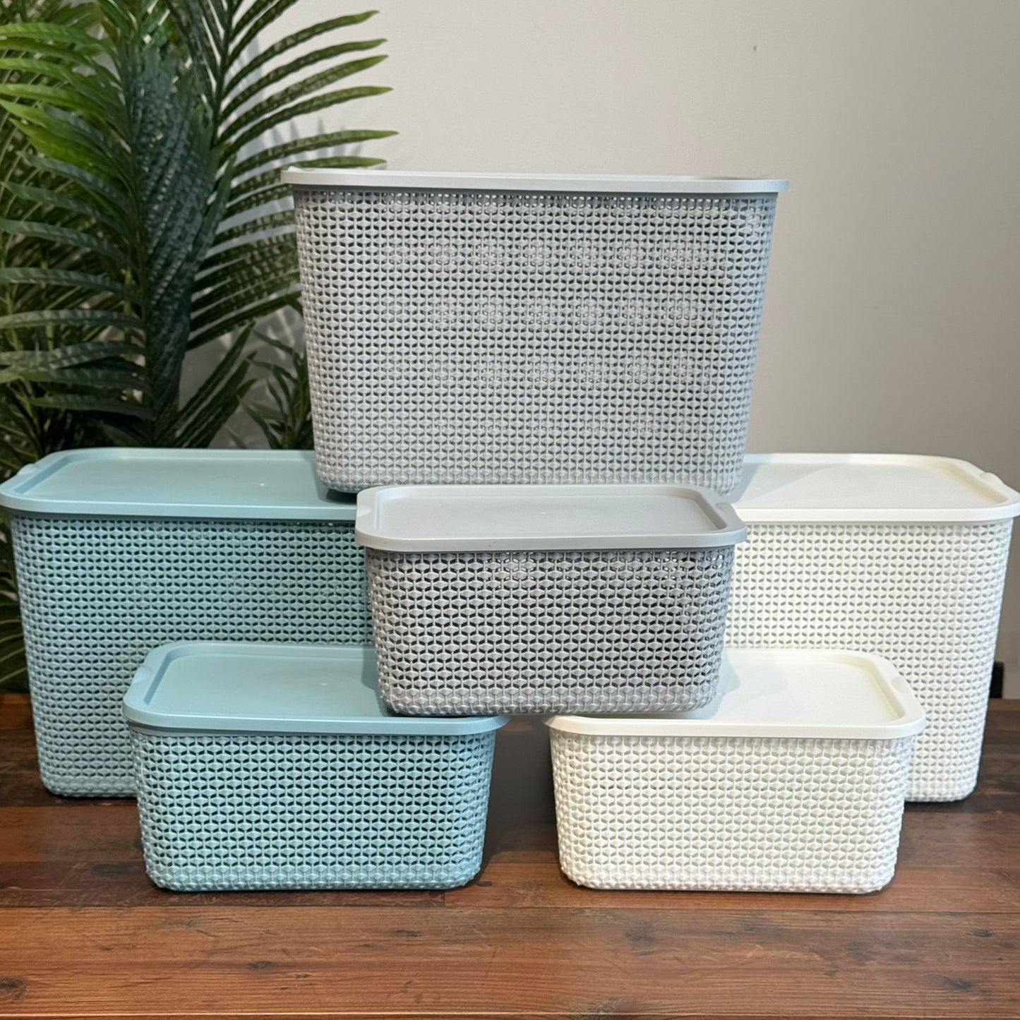 Durable Multi-Purpose Storage Basket With Cover