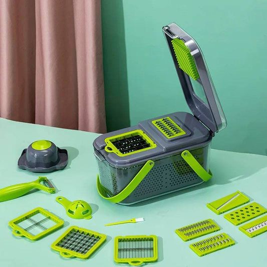 Multi-Function Vegetable Grater & Slicer Set – 22 PCS