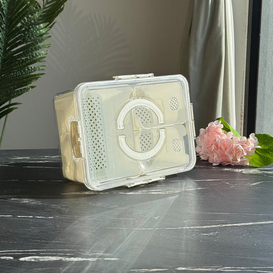 Modern Airtight Food Storage Container with 3 Removable Drain Baskets