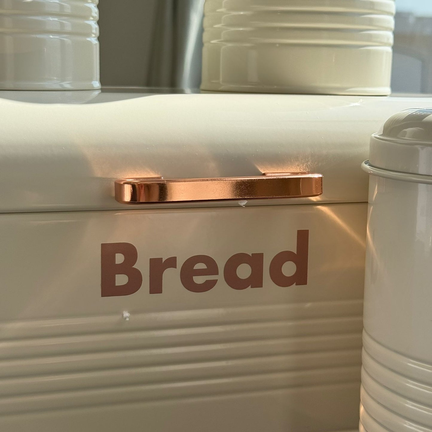Luxury Bread Bin with 3-Piece Storage Canister Set