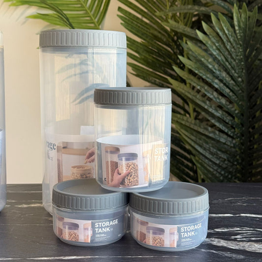 Durable Multi-Purpose Food Storage Jars - Set of 4