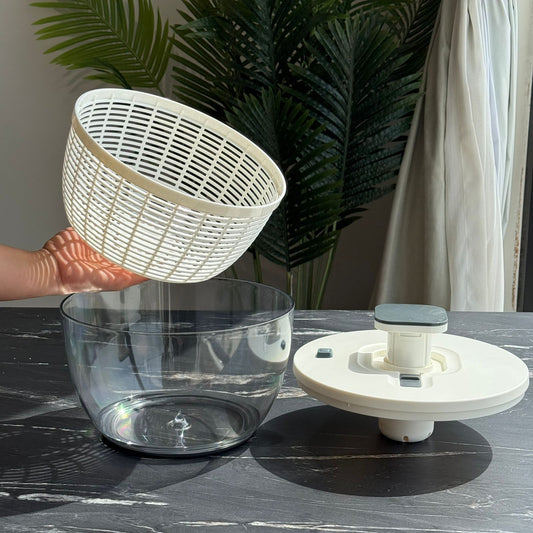 Salad Spinner With Drain Basket And Lid