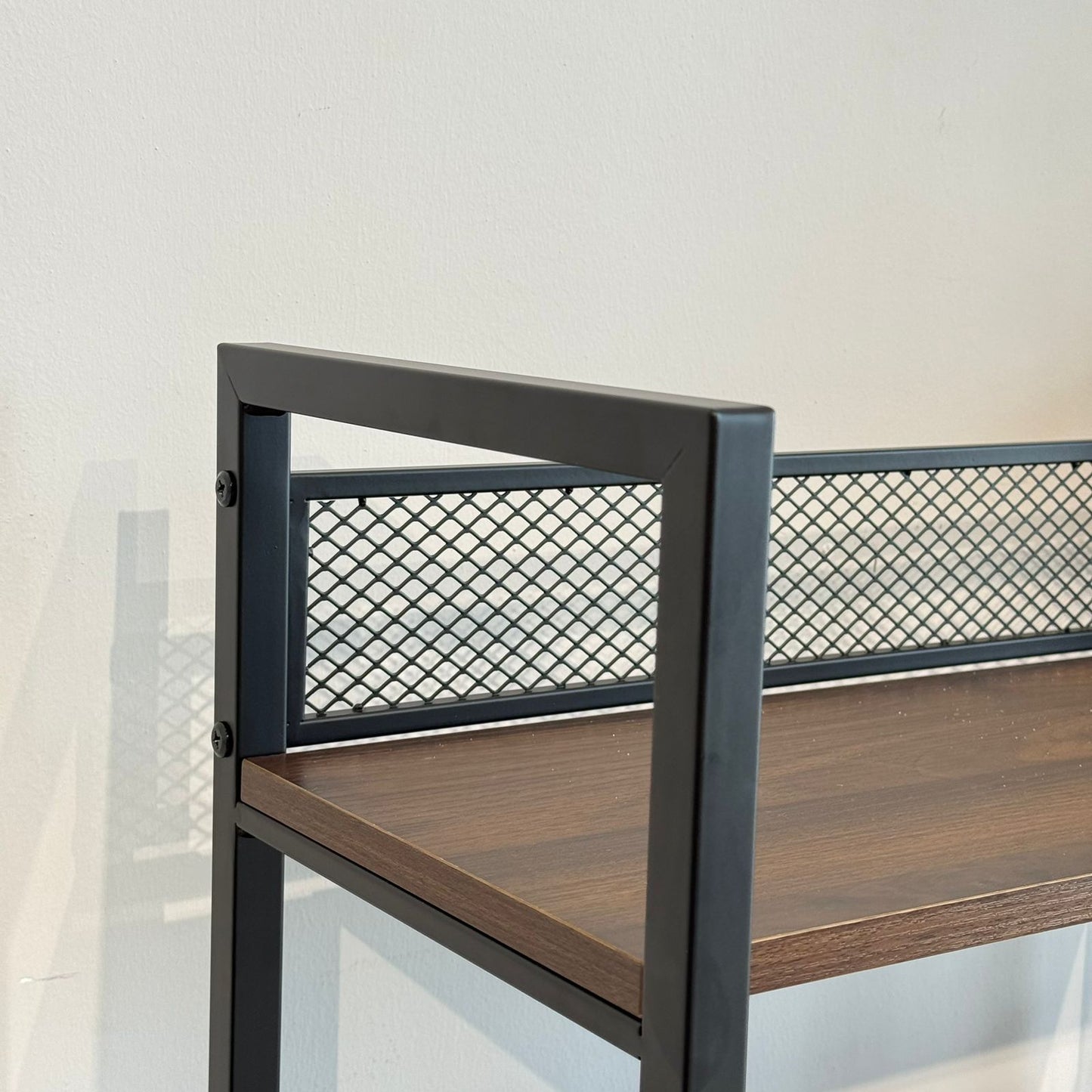 Modern 4 & 5 Tier Storage Shelf with Metal Frame & Wooden Shelves