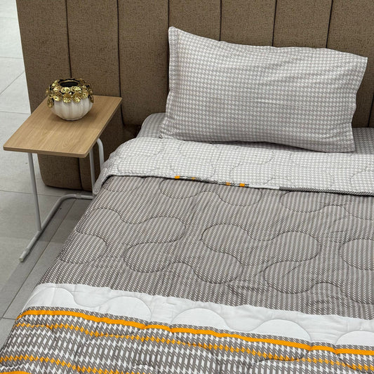 Modern Quilted Microfiber Bedspread Set - 4PCS