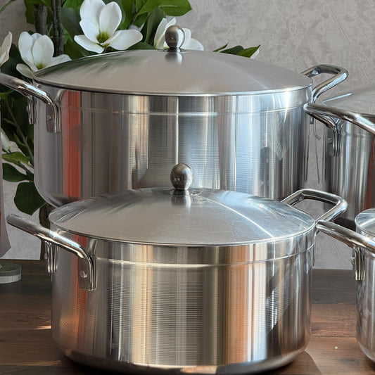 4-Sized Premium Aluminum Cooking Pot with Lid