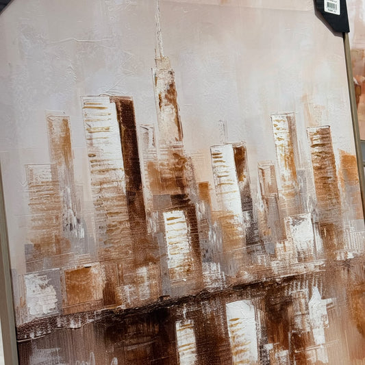 الانعكاس الحضري مجردة الأفق قماش الفن - 70x100