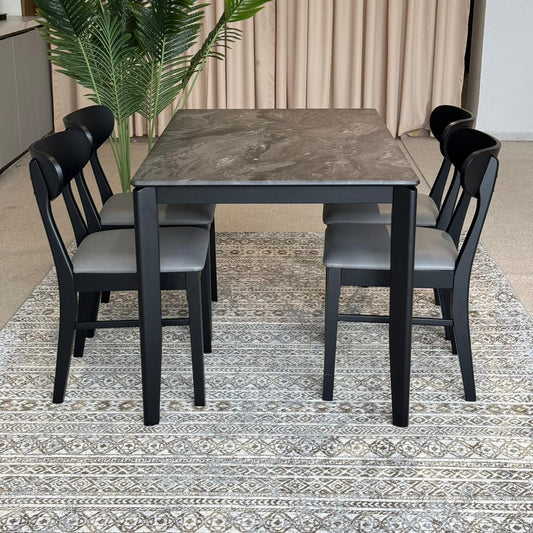 MARQUEE PALADIN Table with IYAN- Modern Wooden Chairs– Luxury Dining Set