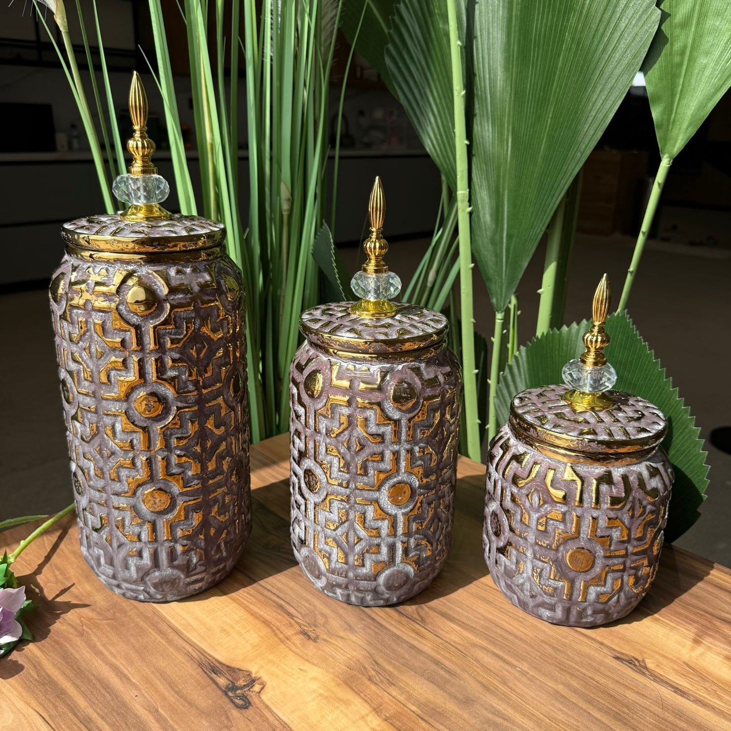 Golden Mosaic Accent Jar Collection