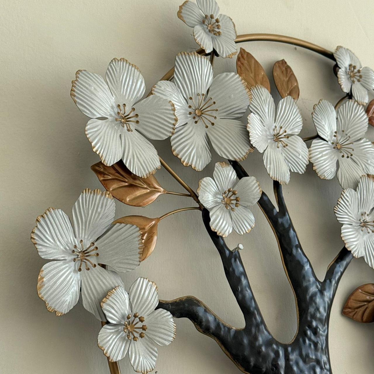 Wall Decorative Tree With White Blossoms