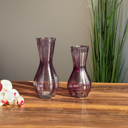 Roselle Curved Glass Vases