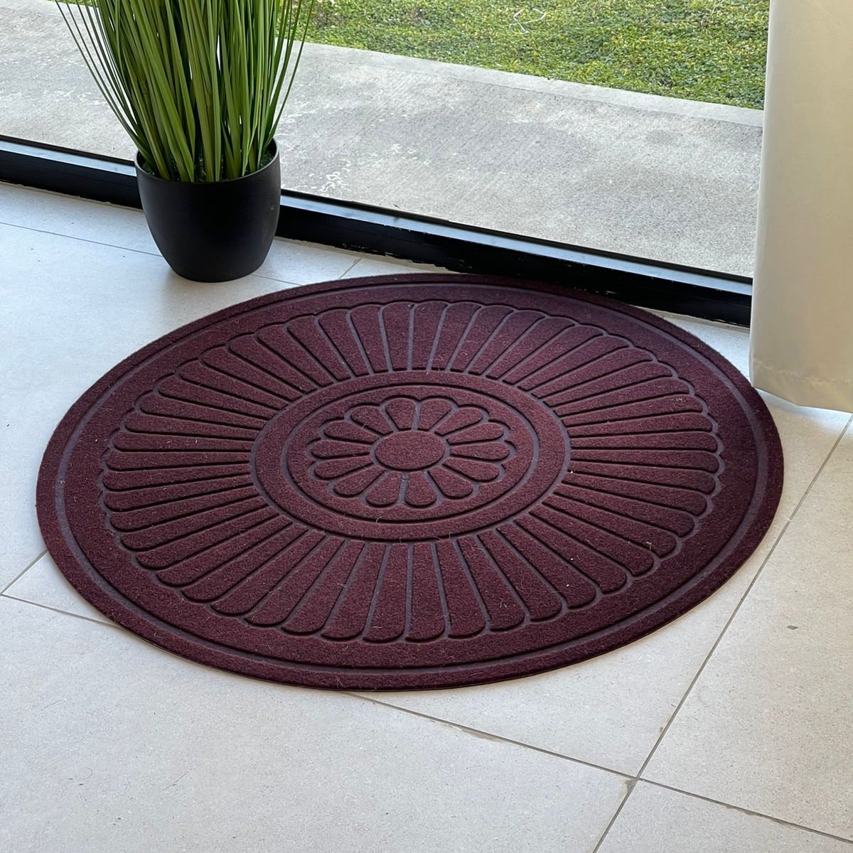 Heavy 95cm Sq-19-2 Circular Door Mat