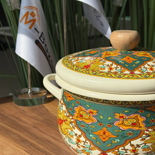 Enamel Decorative Design Cooking Stockpot