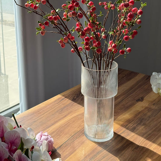 Modern Crest Clear Glass Vases