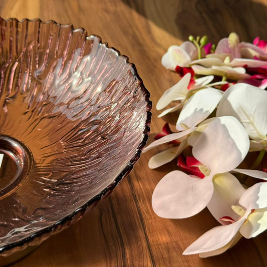 Ripple Glass Serving Pedestal