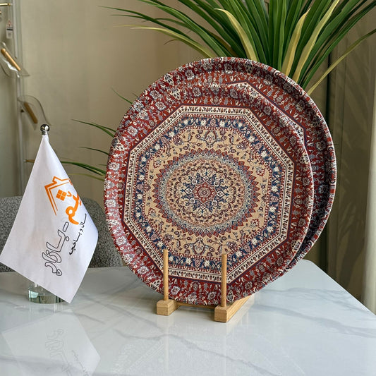 صينية تقديم مستديرة بنمط ملكي بمقاسين