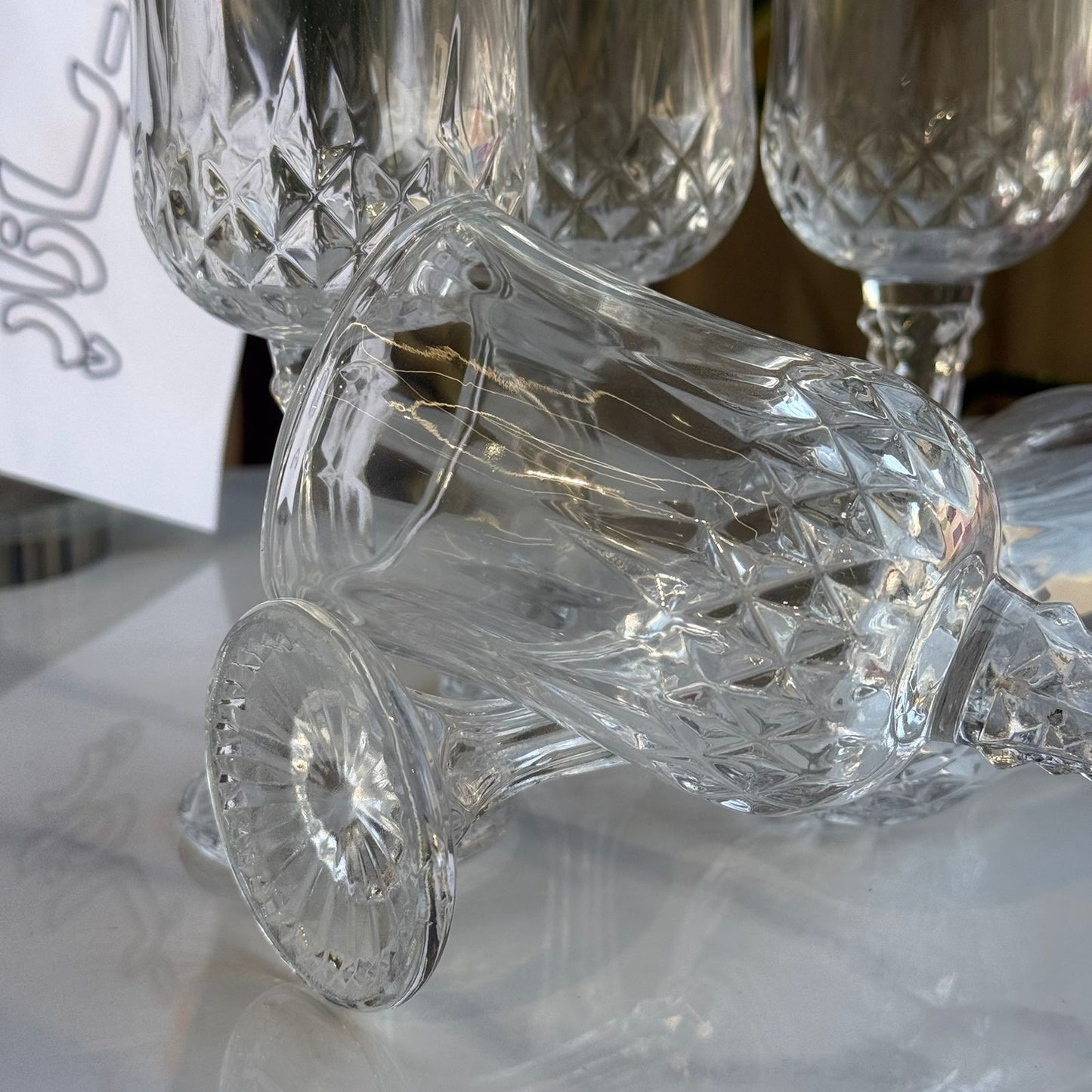 سێت پەرداخی شووشەی کلاسیکی شیک