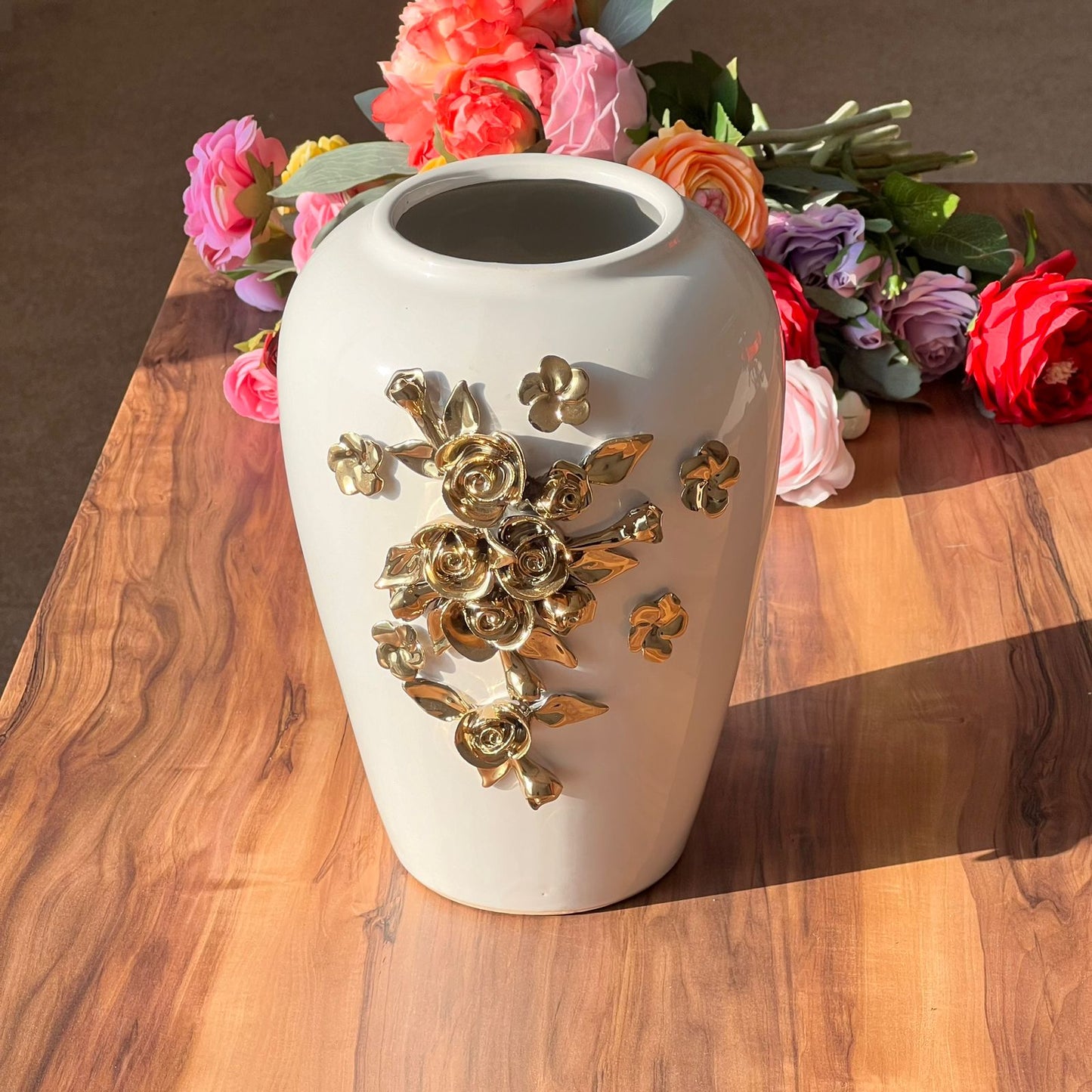 Decorative Golden Flower Vase
