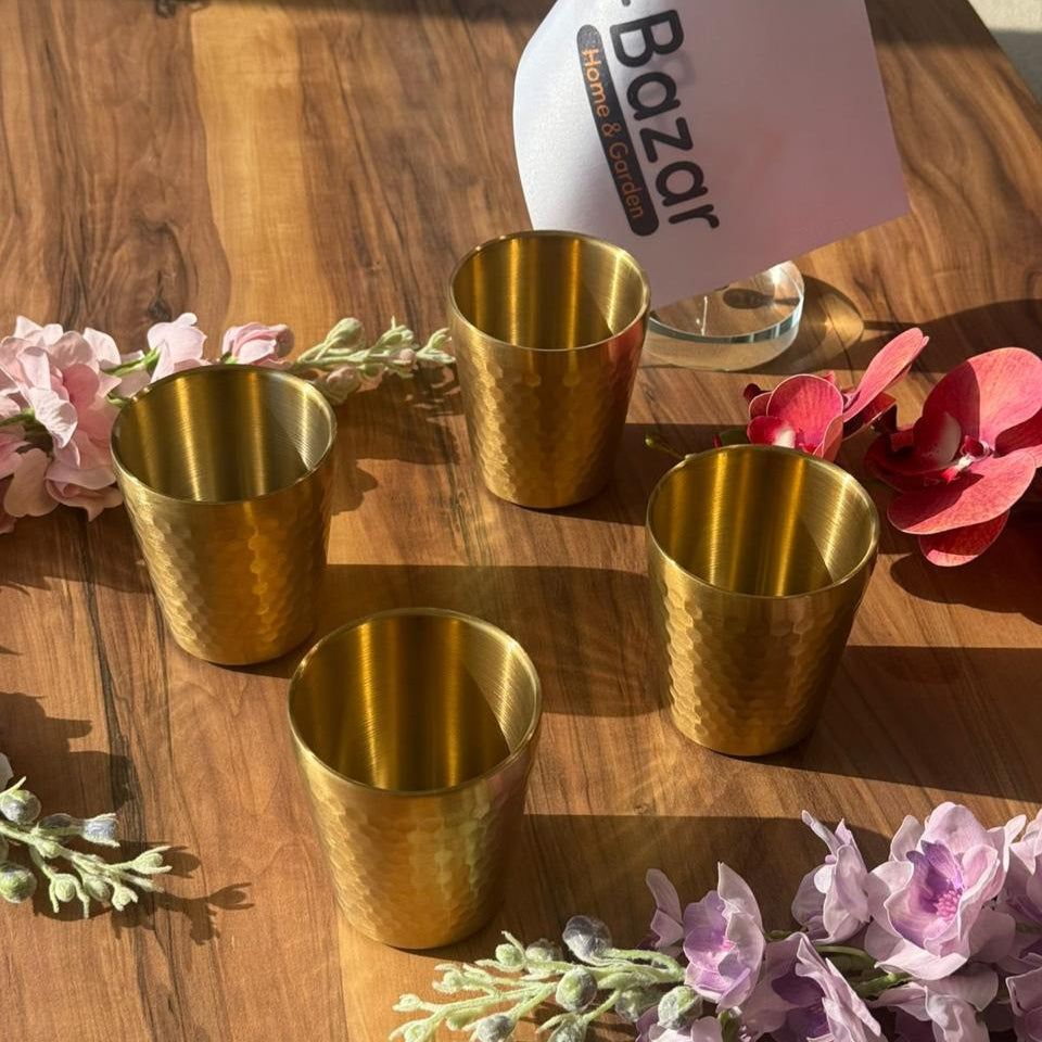 پەرداخی خواردنەوەی پۆڵا ستانلێسی زێرین