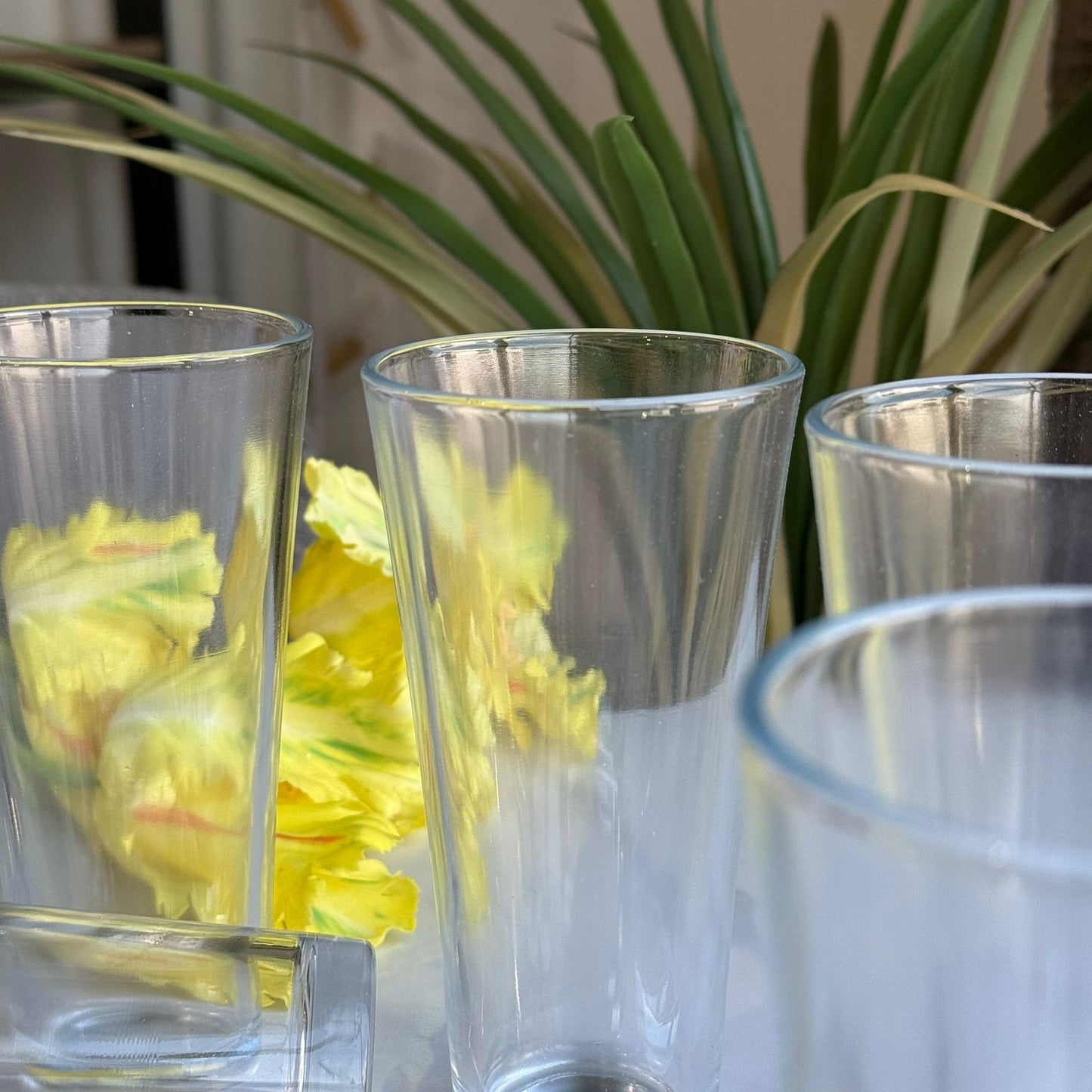 سێت پەرداخی شوشەی ناوازەو سادە